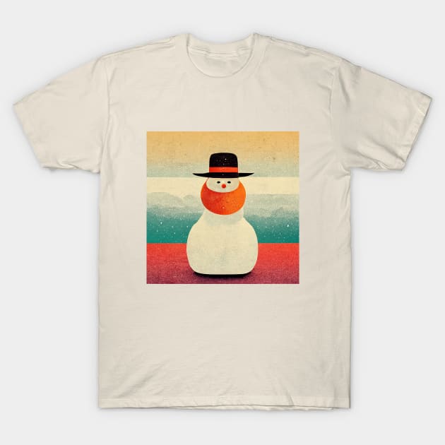 Snowman T-Shirt by Retro Travel Design